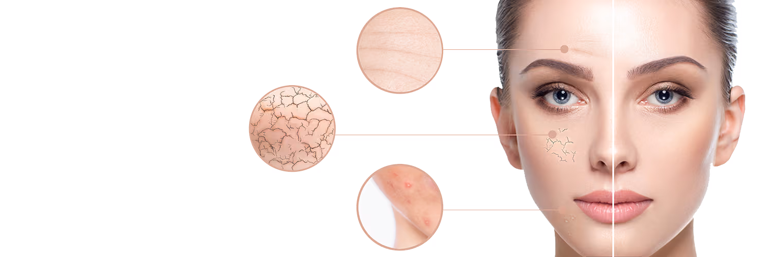 Natural spa elements with cucumber slices and skincare products